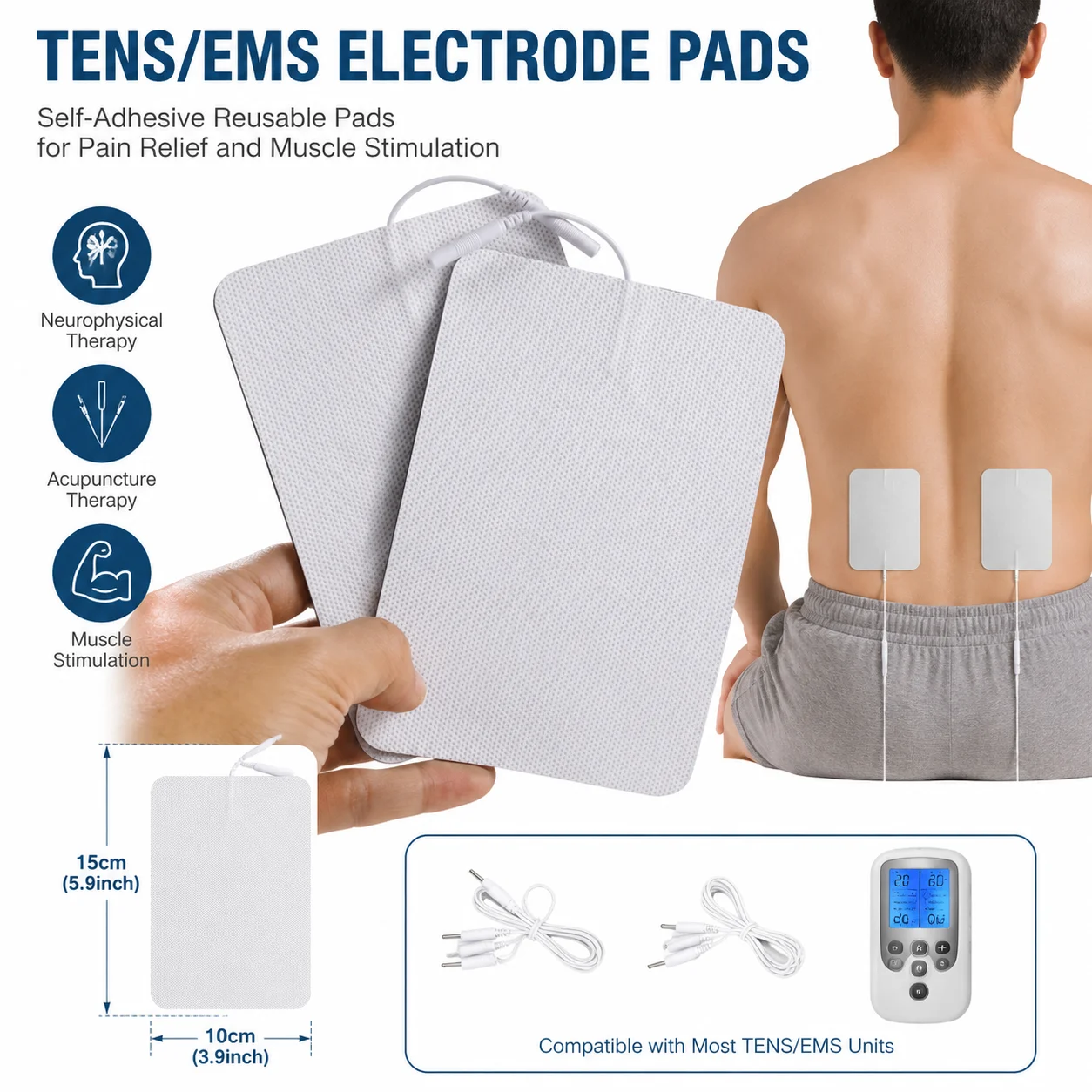 10*15cm Electrode Pads Tens Electrodes Acupuncture Machine N