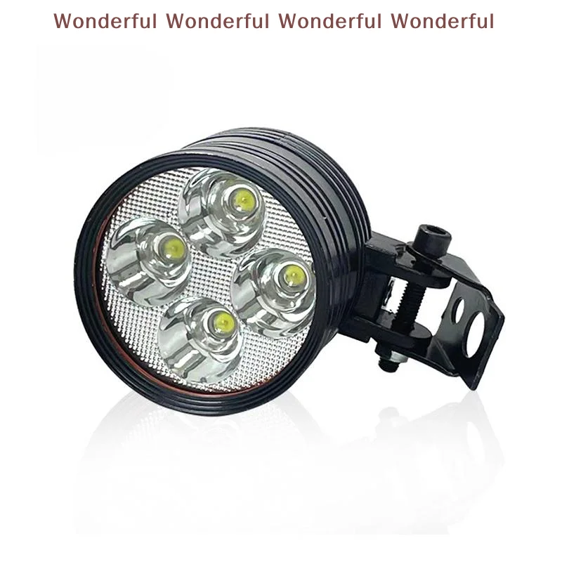 12V Motorcycle LED Headlamp Hi Lo Beam Spotlight Additional Fog Light for Urban Commuting Visibility
