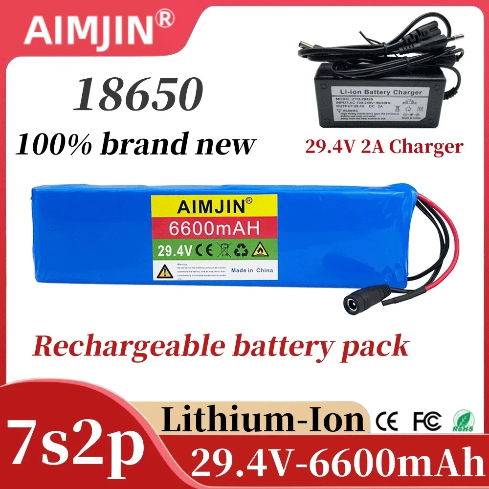 

7s2p 29.4V 6600mAh 18650 Battery Lithium Ion Battery For transportation equipment Outdoor Power Supplies etc