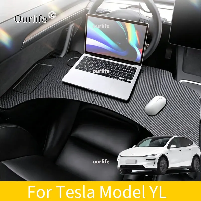 

For Tesla Model YL 2026Car Mounted Desktop Computer Dining Table Multifunctional Co Driver's Desk Interior Supplies Modification