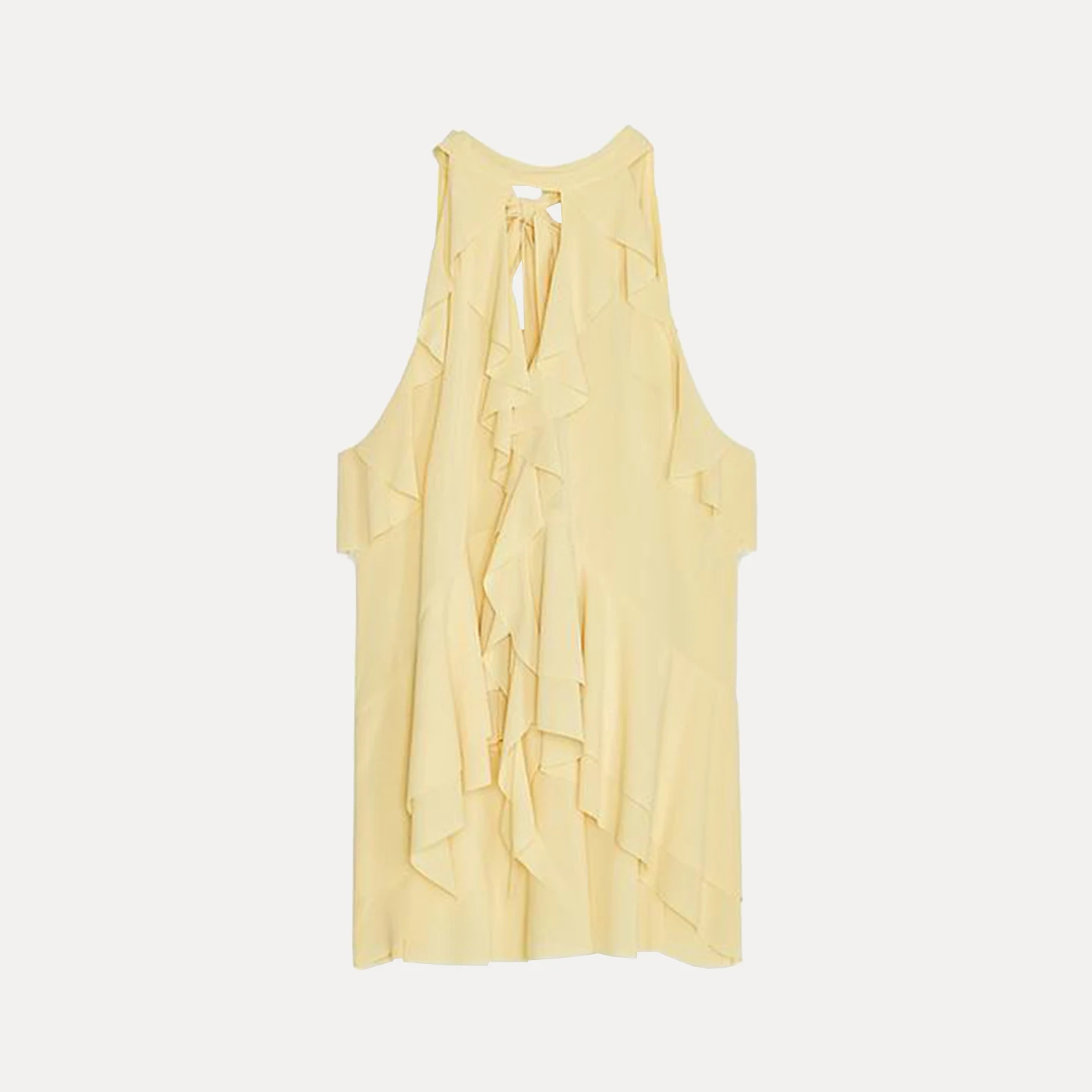 Z Top da donna con colletto decorativo a strati versatile e versatile, colore estivo, vestibilità ampia in fibra di poliestere 2025