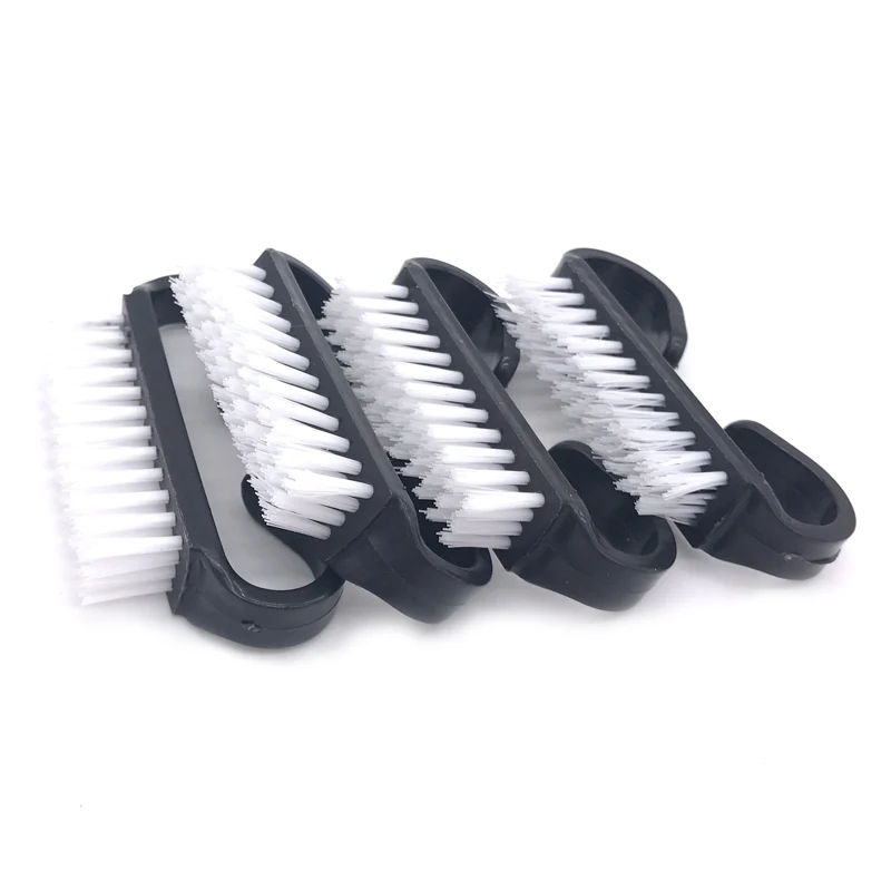 Ensemble de brosses à ongles en acrylique, 10 pièces/lot, noir, poussière d\'ongle, nettoyant pour manucure en plastique, élimine la poussière, petit