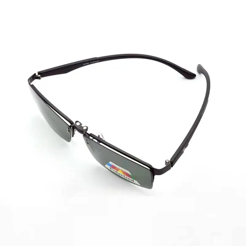 Spectacle Frame Half Frame Male Myopia Prescription Lens With A Magnet Clip On Polarized Sunglasses Lens Sunglasses Soft legs