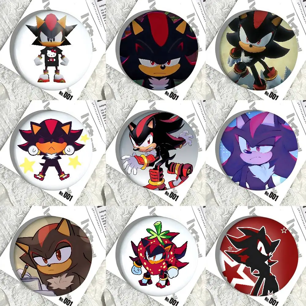 S-Shadow The Hedgehogs Anime-Emaille-Pin für Kleidung, niedliche Cartoon-Cosplay-Anstecker für Rucksäcke, Broschen, Kunstgeschenke