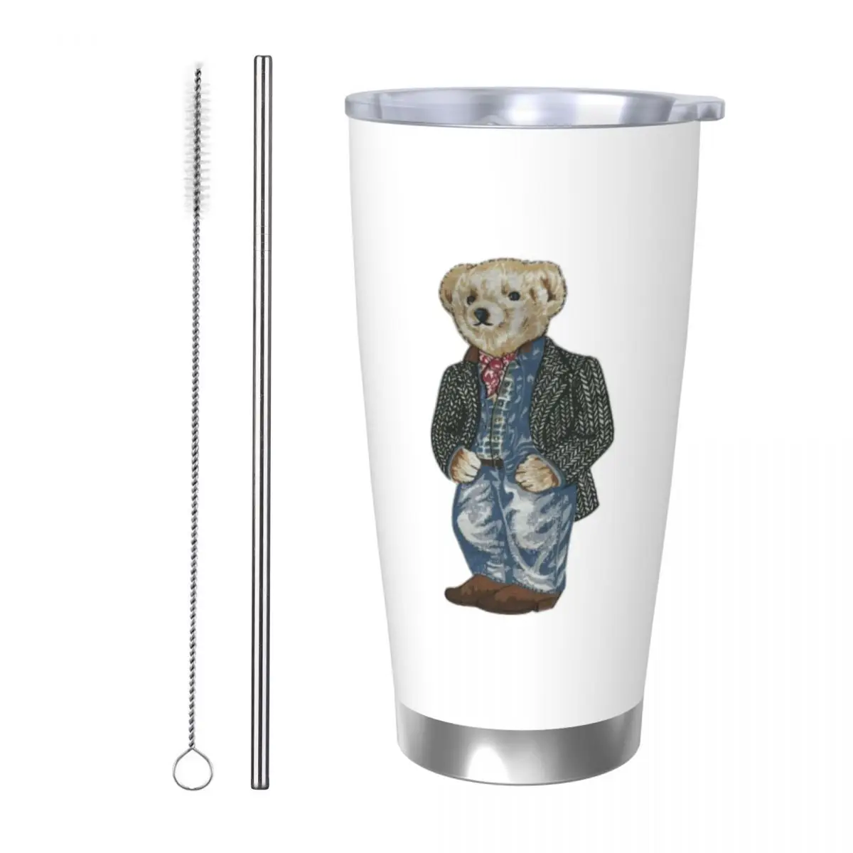 Ralph Bear 20oz Stainless Steel Insulated Thermal Coffee Car Cup Cold Hot Mugs Vacuum Flask