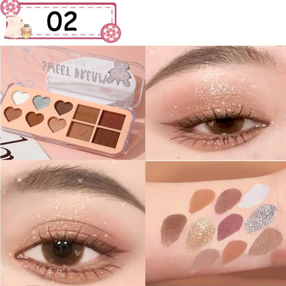패션 휴대용 접는 아이 섀도우 오래 지속되는 미니 아이 섀도우 팔레트 반짝 이는 다채로운 뷰티 메이크업 키트 눈