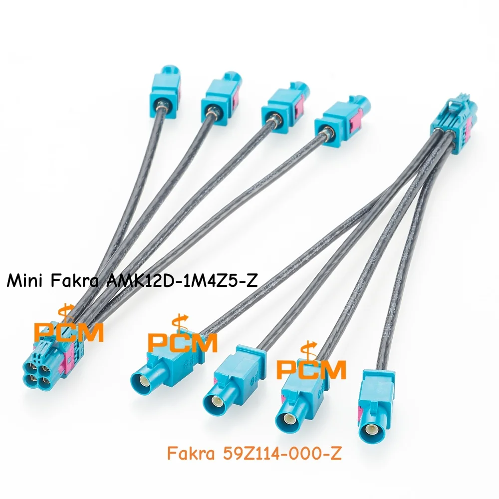 Rosenberger AMK12D-1M4Z5-Z HFM Mini FAKRA Jack to 59Z114-000-Z FAKRA Plug Z Code Automotive RF Coaxial Cable for ADAS Camera GPS