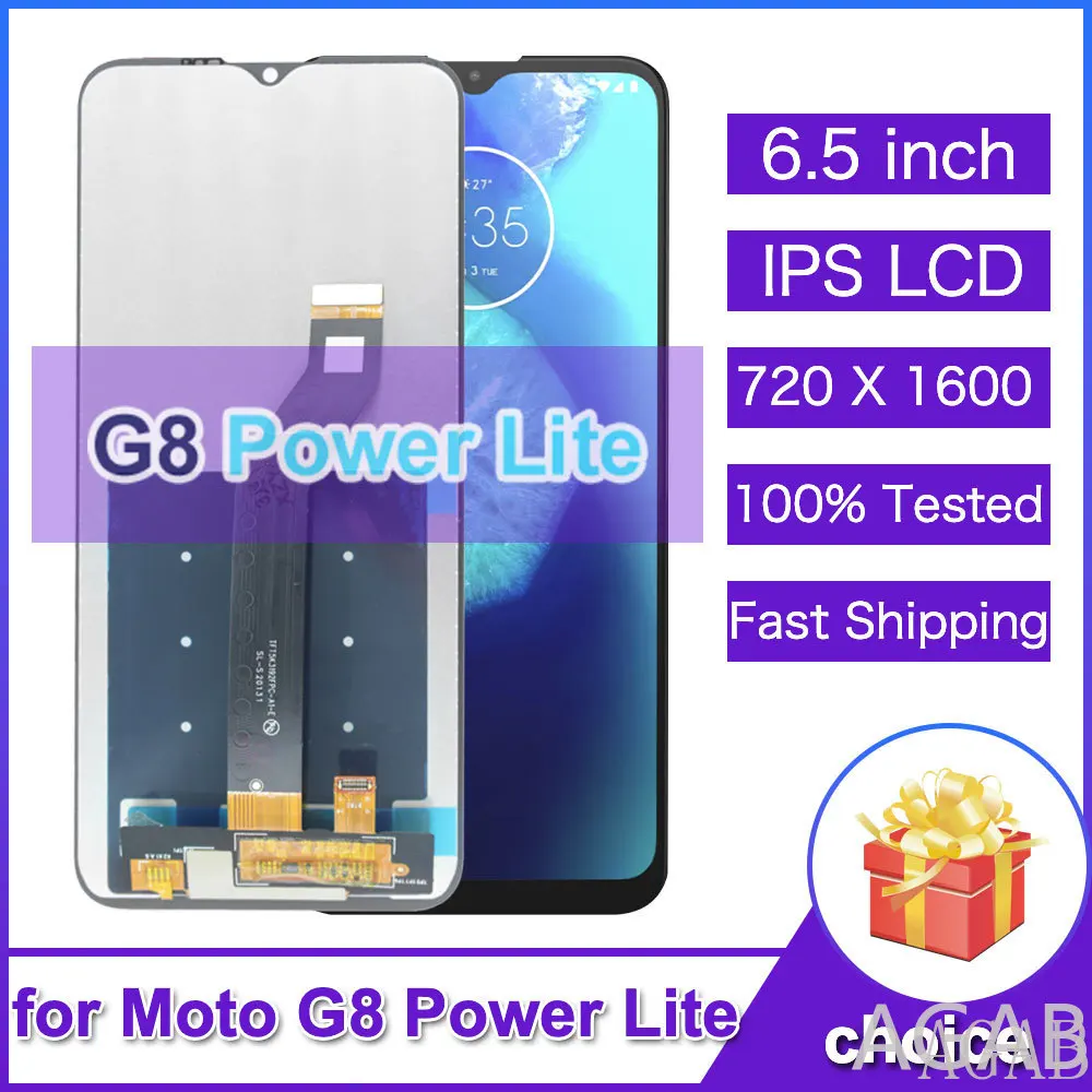 Strictly Tested LCD for Motorola G8 Power Lite LCD Display Touch Screen Replacement Part for Moto G8 Power Lite XT2055 Phone LCD