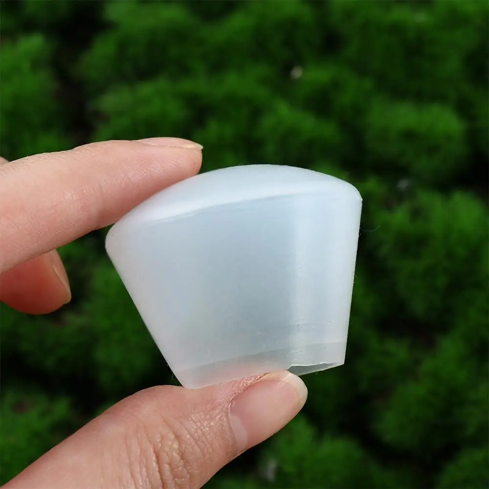 حافظة مضرب من السيليكون شفافة بيضاء مقاومة للصدمات، غطاء مضرب تنس، غطاء نهاية المقبض، غطاء طاقة المضرب #4