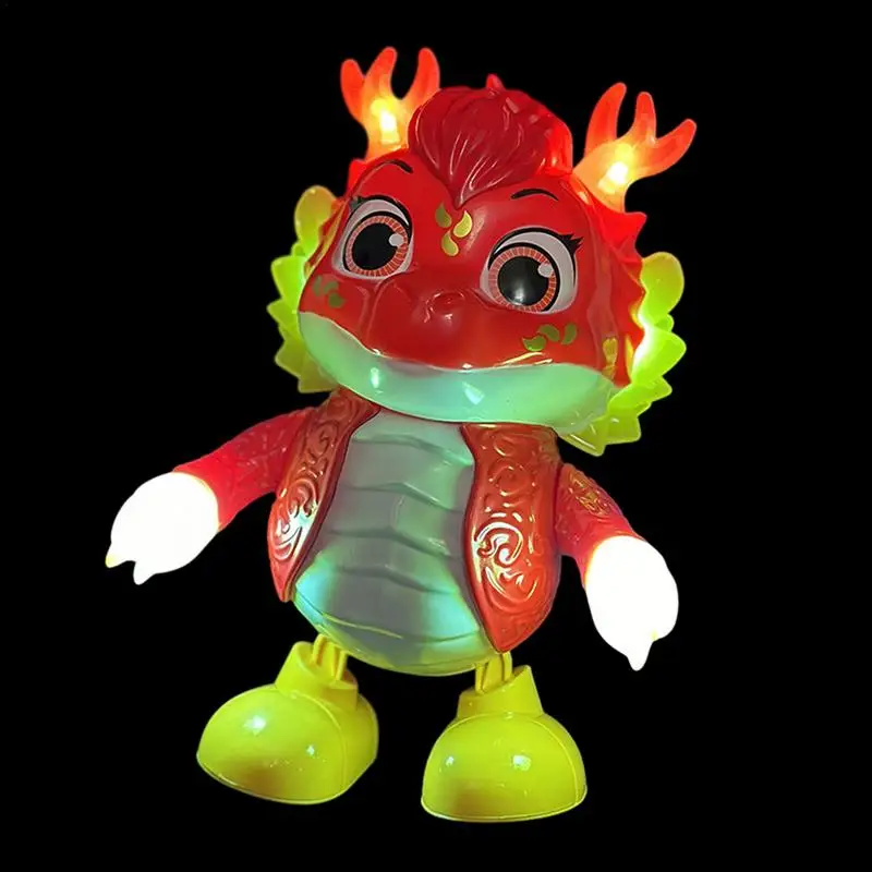 Electric Dancing Dragon Toys Cartoon Educational Toy For Dragon Year Dragon Themed Dragon Year Lighting Swing for Kids, Children