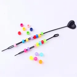 2Pcs/Set Pull Hair Needle Portable Hair Braid Needle Manual Hair Bun Tool Special Braid Hair Tool for Kids Use with Beads