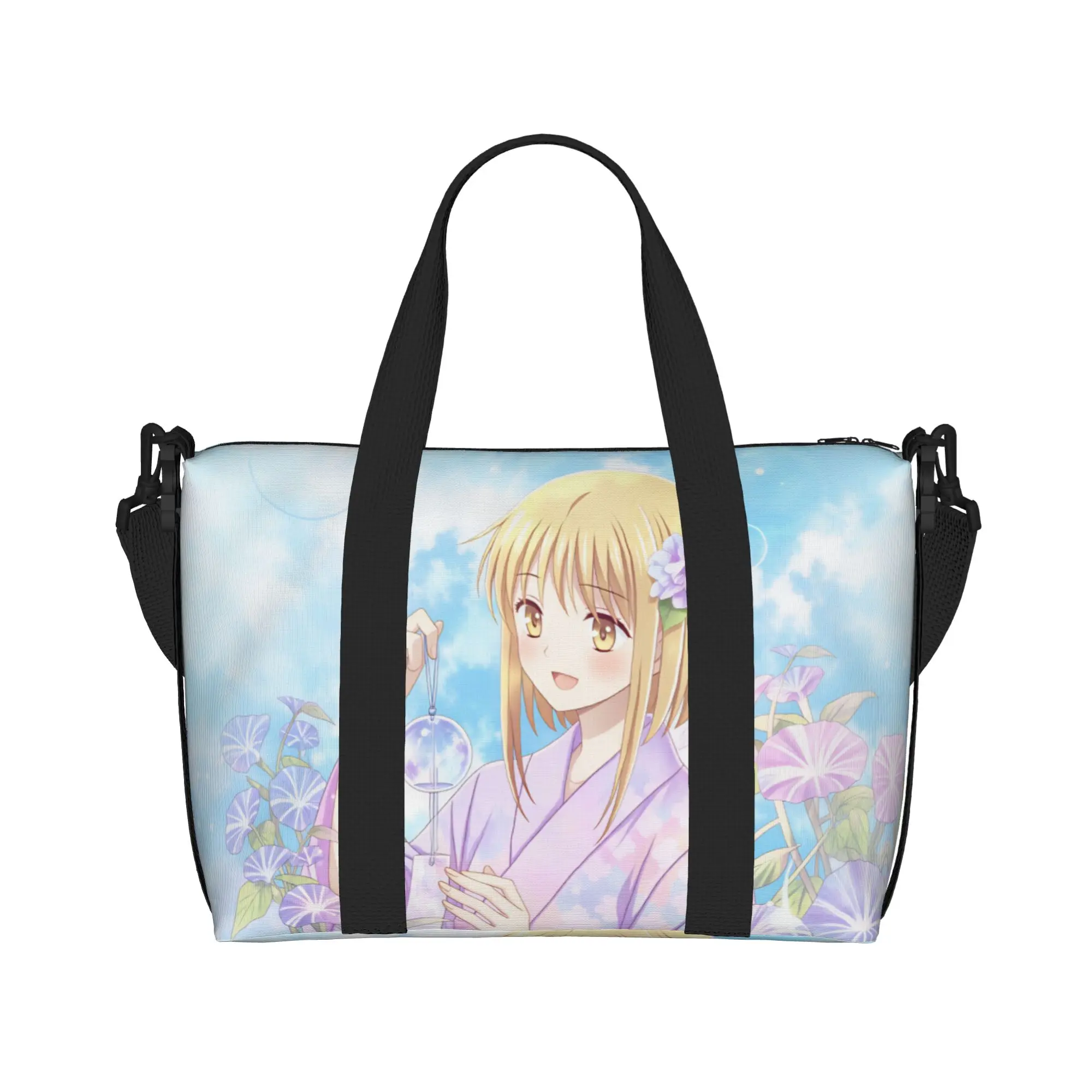 Custom Kisa Sohma D-Fruits B-Basket Tote Bag for Women Large Capacity Anime Beach Gym Travel Bags
