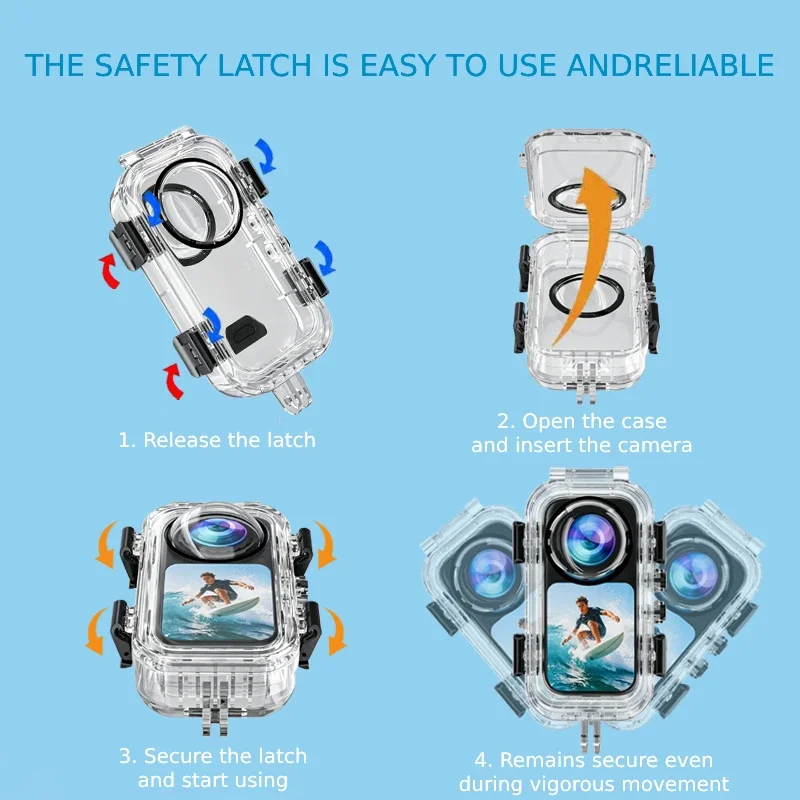 Für Insta360 X6 Wasserdichte Unsichtbare Schutzhülle Bis Zu 60m Unterwasser-Actionkamera-Schutz Tauchgehäuse – Detail 9