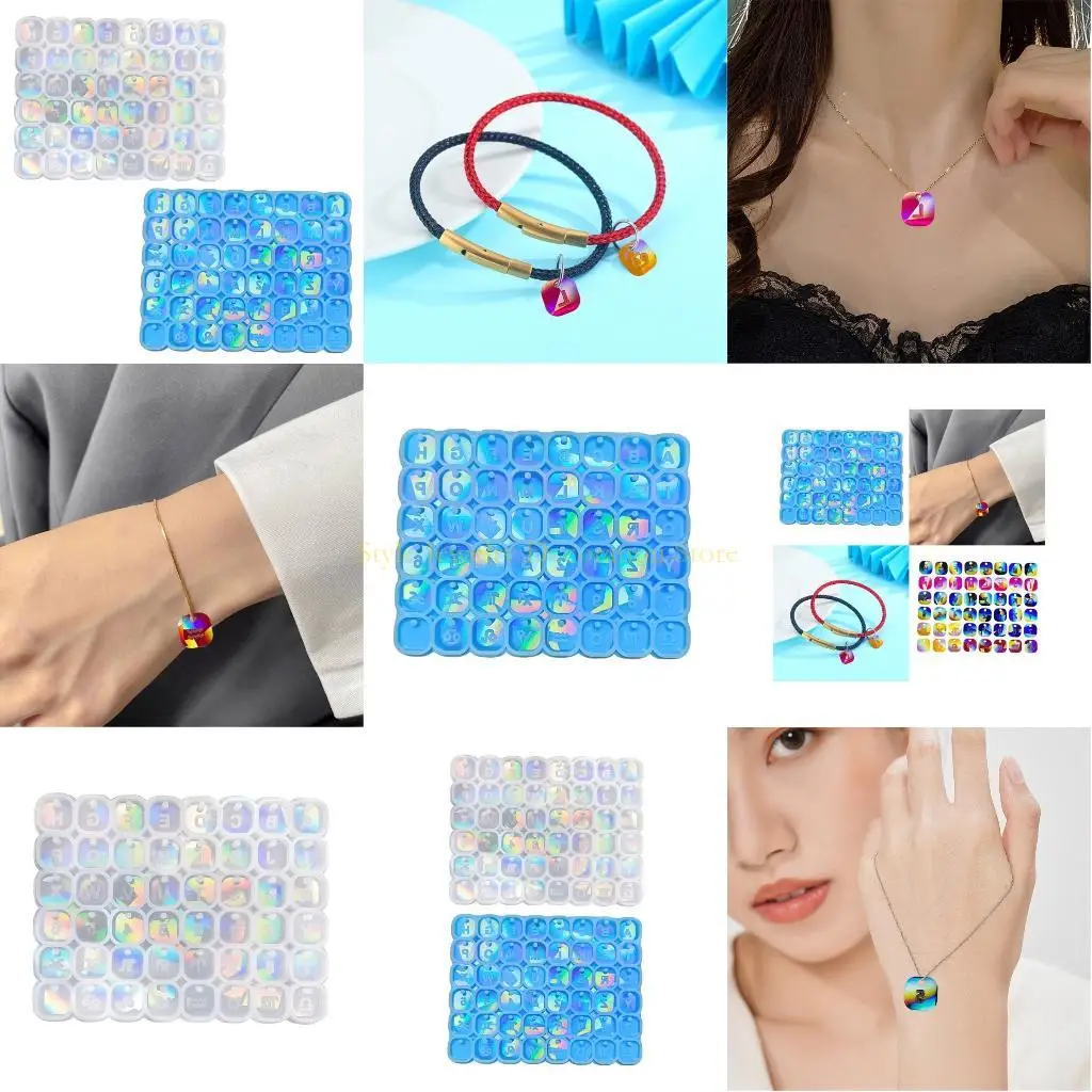 D46E حرف العدد ثلاثي الأبعاد القالب مفتاح القالب السيليكون قالب القلادة زخرفة القلادة