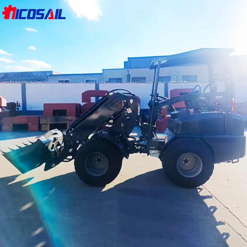 Free Shipping Small Telescopic Loader 4WD Forklift Articulated with Attachment Eaton Hydraulic Pump Engine 26HP for Sale