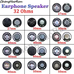 2 Pcs 27mm 30mm 40mm 50mm 32 ohms Wireless Headphone Speaker Driver Neodymium HIFI Headset Horn Full Range Speakers