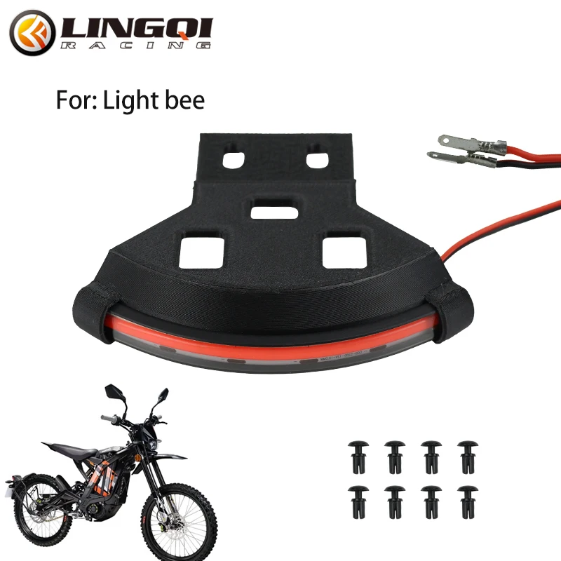 LINGQI RACING Motorcycle Multi-Function Rear Taillight Dual Flashing Lights Tail Light Turn Signals For  Light Bee