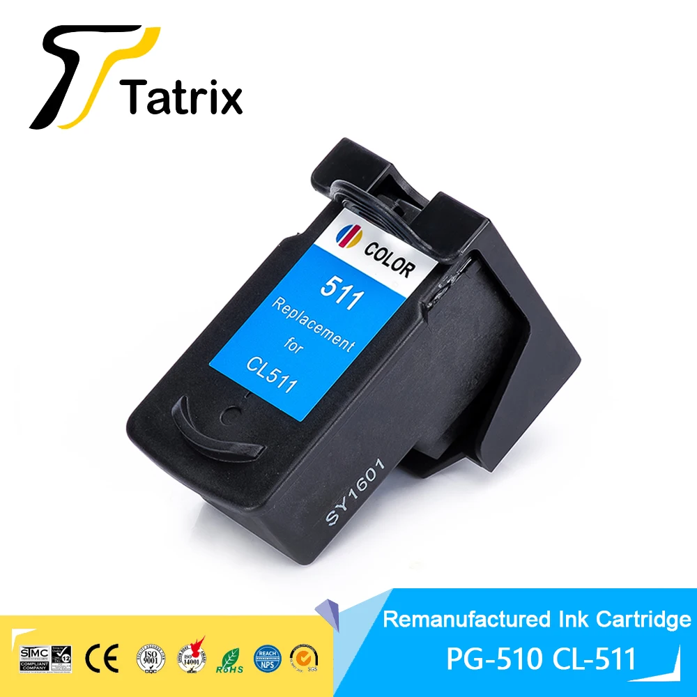 Tatrix PG 510 CL 511 PG510 CL511 PG-510 CL-511 Premium Color Remanufactured Inkjet Ink Cartridge for Canon PIXMA MP280 Printer