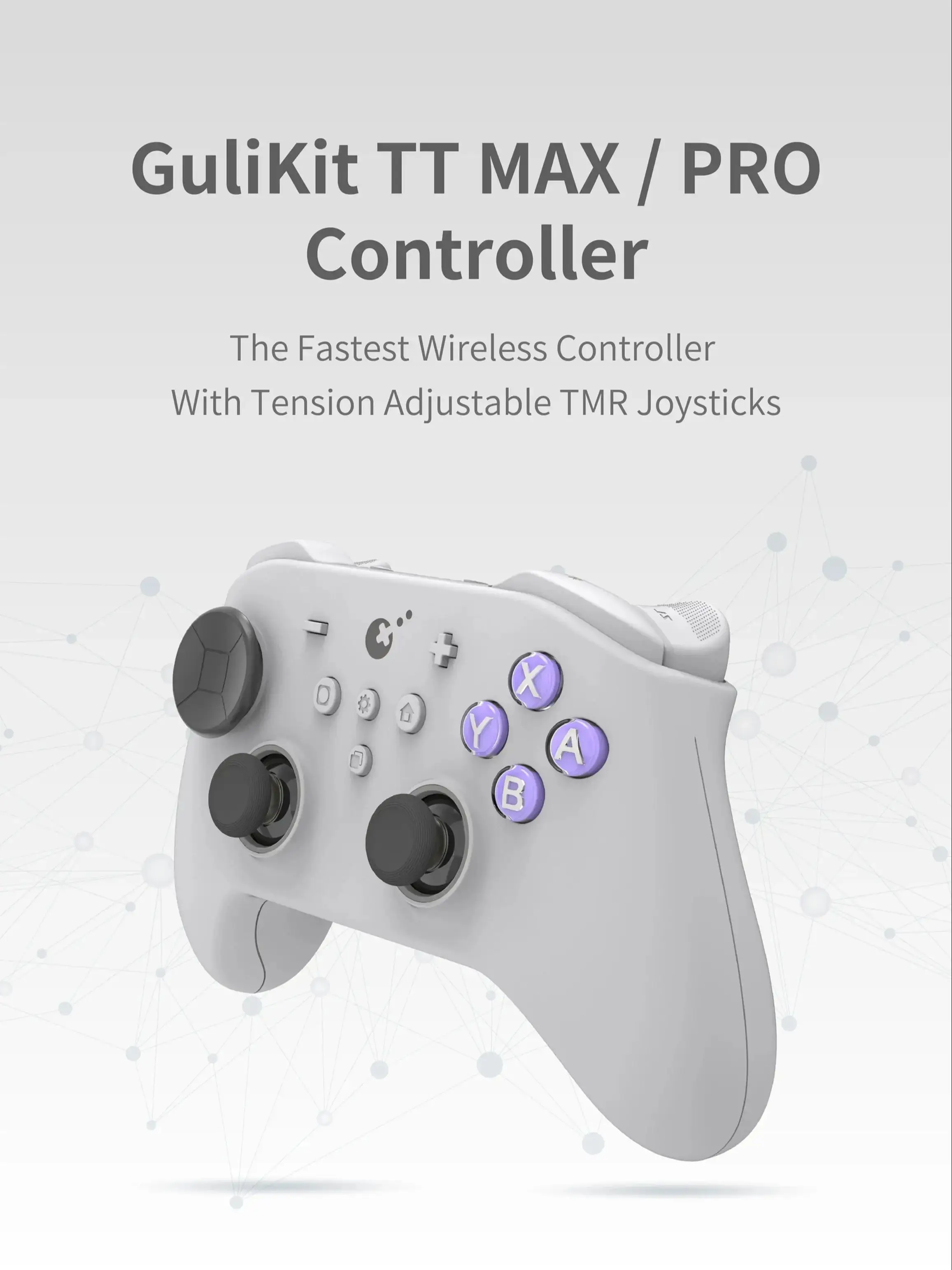 GuliKit TT MAX draadloze gamecontroller met spanning Verstelbare TMR-joysticks Anti-drift gamepad voor schakelaar 1/2 PC Android iOS - afbeelding 2
