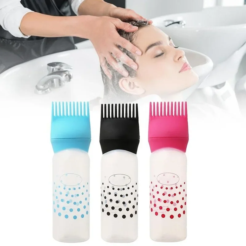 1Pcs Professional Refillable Hair Dye Applicator Brush Bottle  Colouring Dispensing Comb Salon Dressing Styling Tool