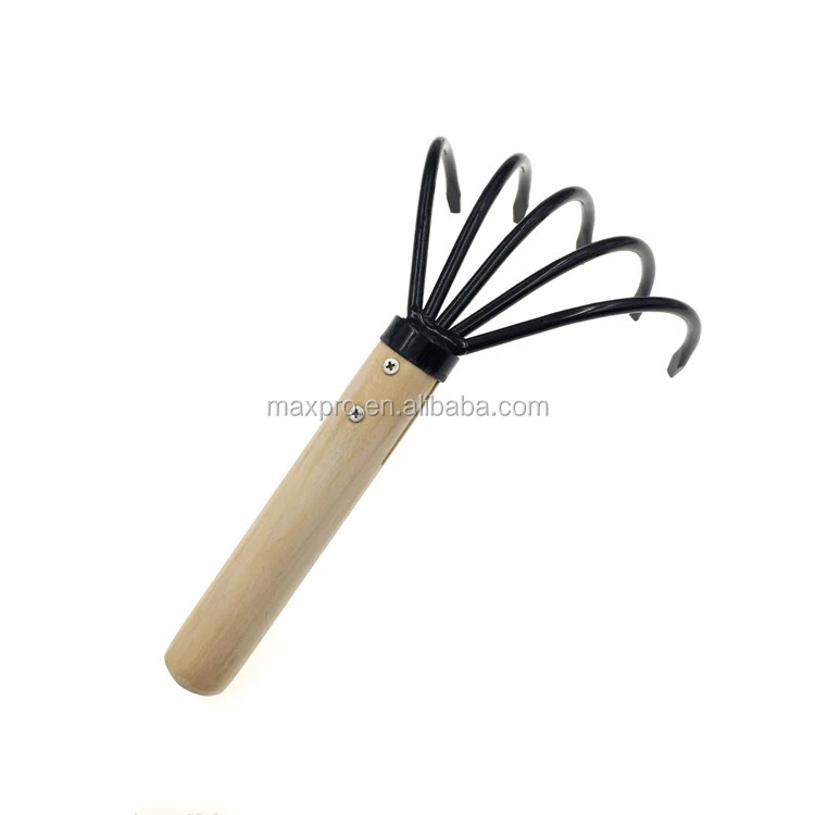 Small 5 Tines Wood Japanese Ninja Claw Garden Rake