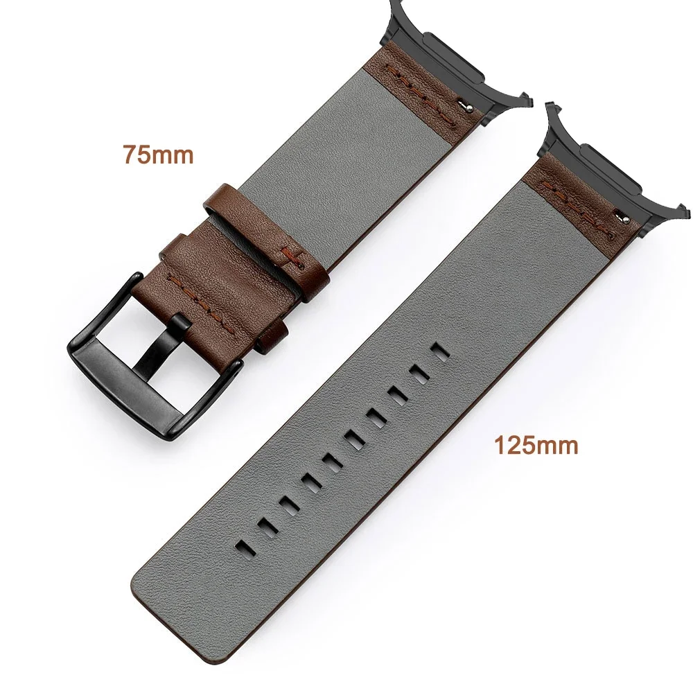 Correa de cuero sin huecos para Samsung Galaxy Watch 7 Ultra 47mm pulsera de negocios para Galaxy Watch Ultra 47mm Correa