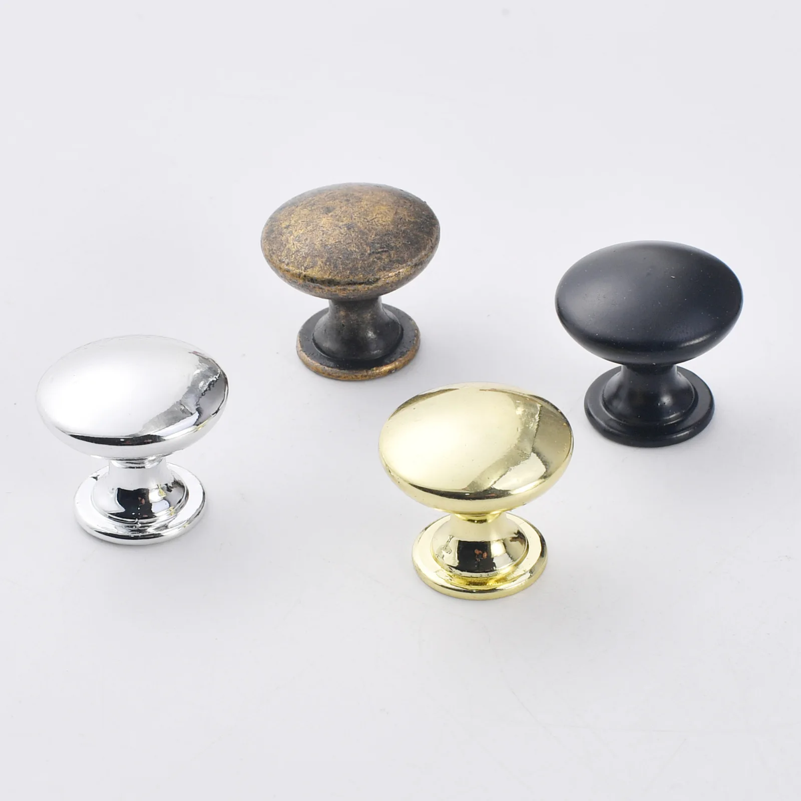 European cabinet door antique round handle, black simple retro drawer zinc alloy small handle small handle
