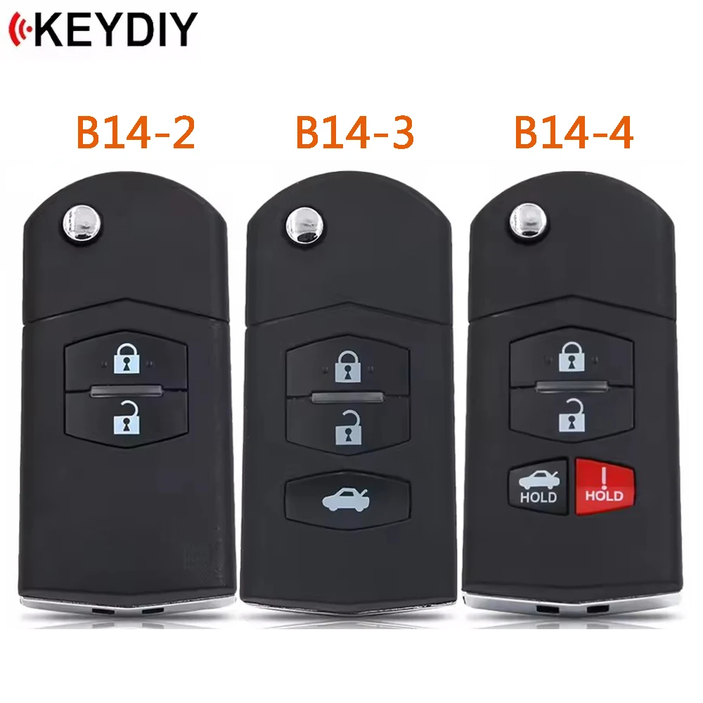 

5pcs/lot KEYDIY B14-2 B14-3 B14-4 Universal Remote Key KD B Series for Mazda Style for KD-MAX KD900+ URG200 KD-X2 Mini KD