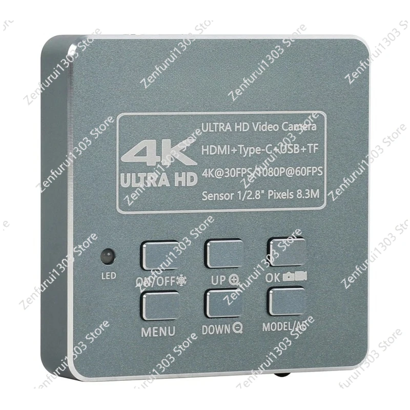 HD 8.3MP 4K 1080P HDMI Industrial Phone Repair PCB Solder Digital Microscope Camera C Mount Type-C PC Measure Video Recorder