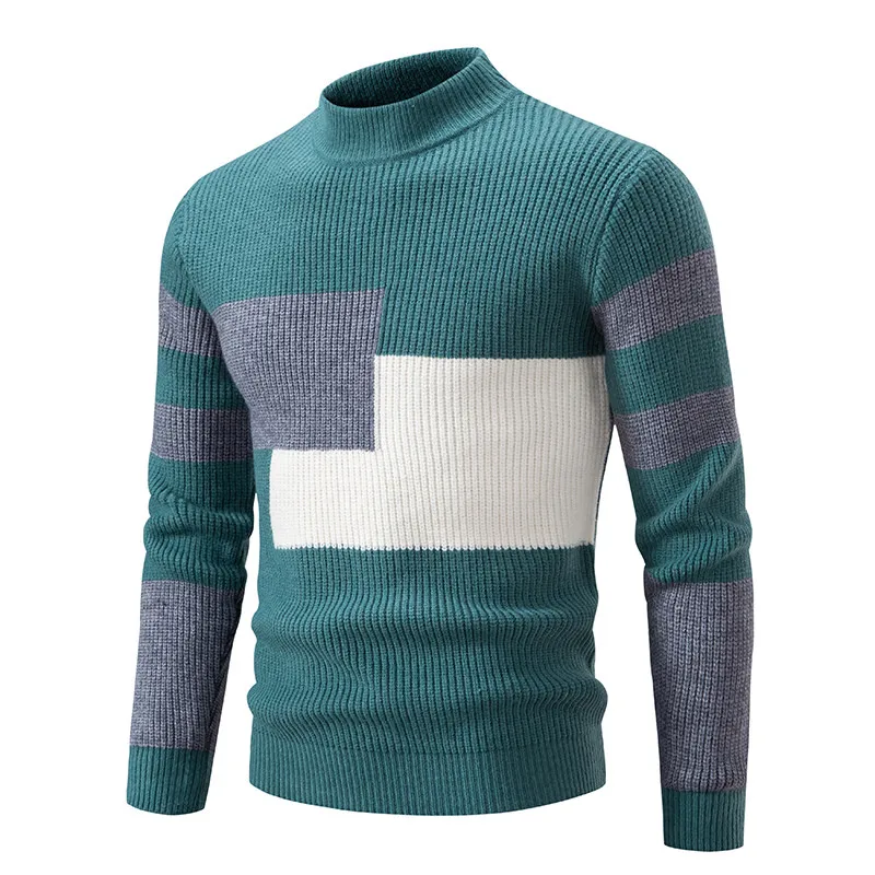 

Men's Knitted Wool Sweater Large Size 9P36 eep Camere Knitting Needle Casual Simple Sle Polyester Fiber Warmth