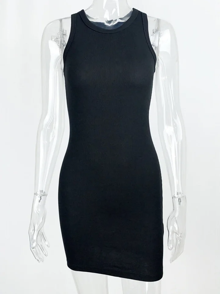 black tank top bodycon dress SPANX On the Move Tank Dress, Very Black XS main image 0