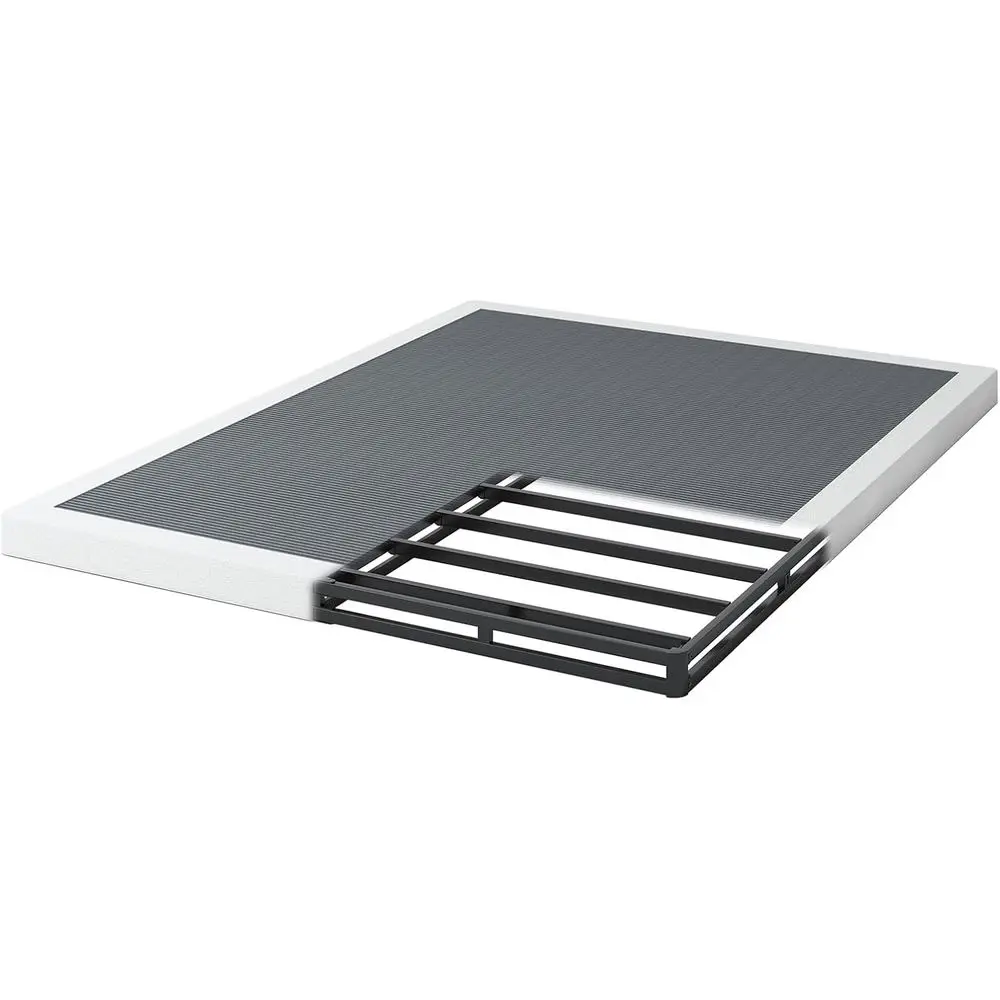 

3 Inch Heavy-Duty Metal Box Spring Foundation with Fabric Cover, Noise-Free, Easy Assembly