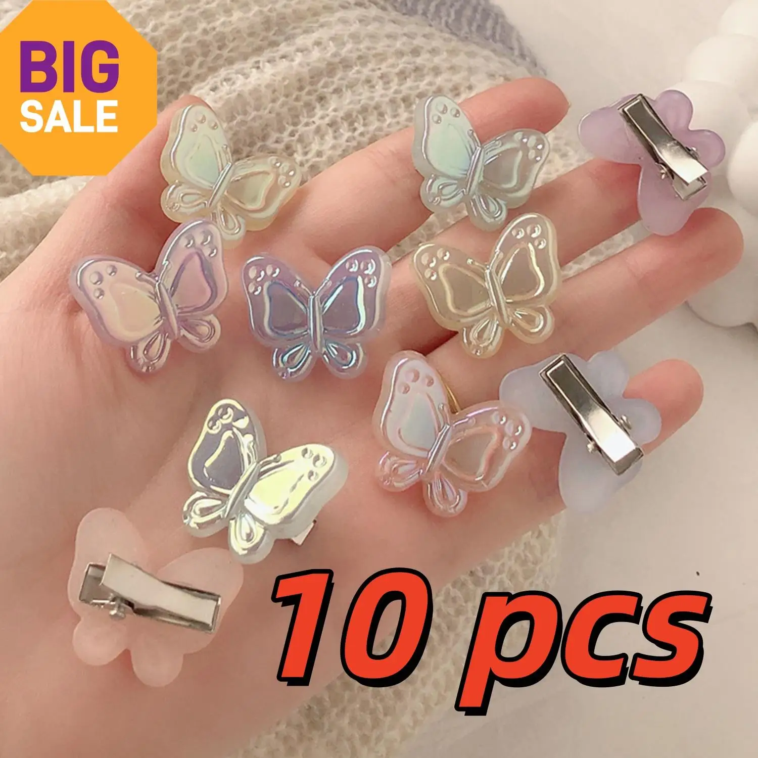 

10pcs Mini Butterfly Hair Claws For Women Ladies Small Ponytail Braid Hair Claw Clips Girl Fashion Clip Hair Accessories Sets