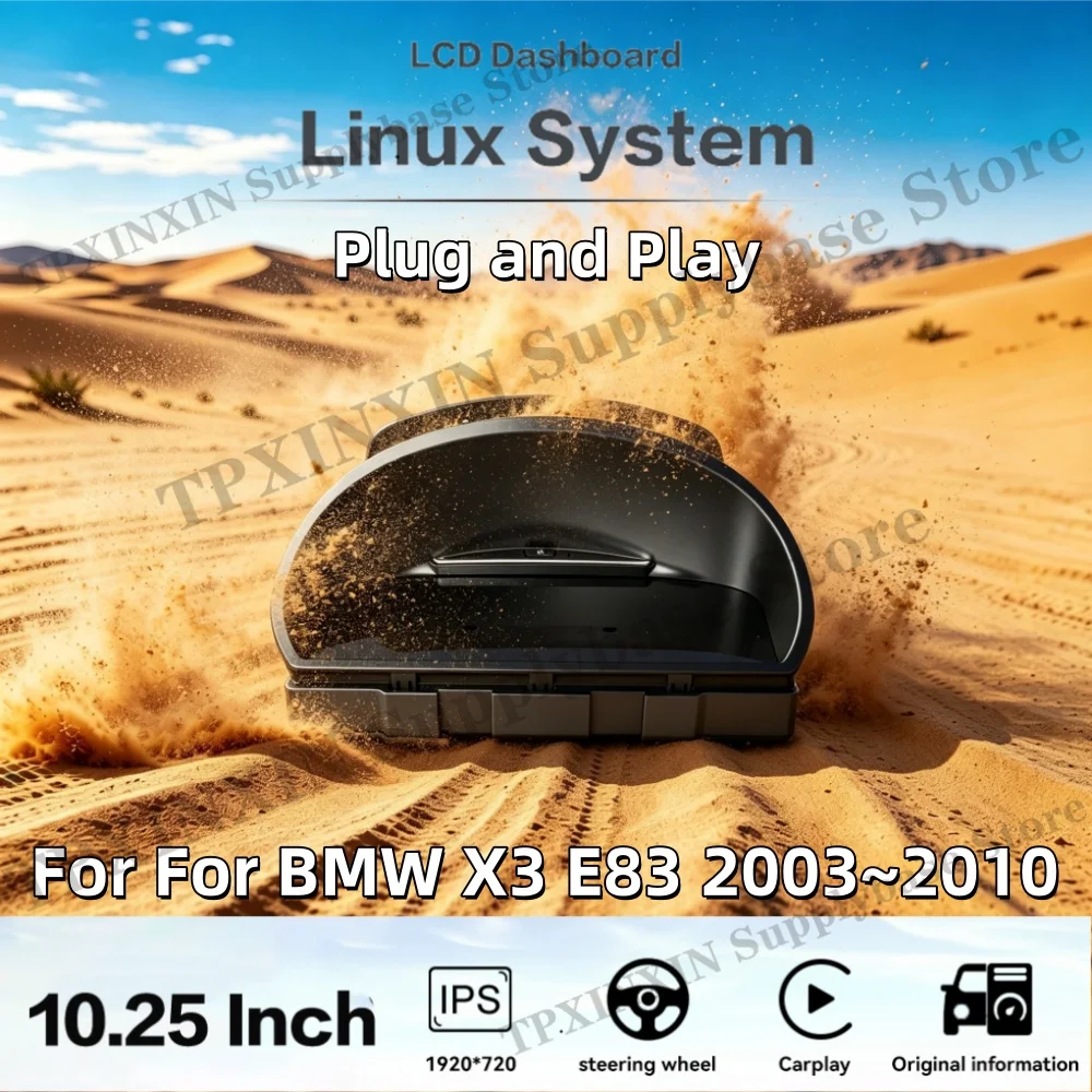 10.25 Inch Auto Gauge For BMW X3 E83 2003~2010 M Sport Non-destructive installation Digital Performance LCD Display Dashboard