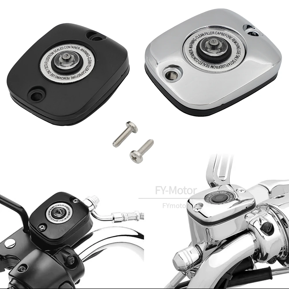 

Motorcycle Front Brake Master Cylinder Cover Black/Chrome For Harley Touring Street Glide Softail Dyna Fat Boy Street Bob FXDB