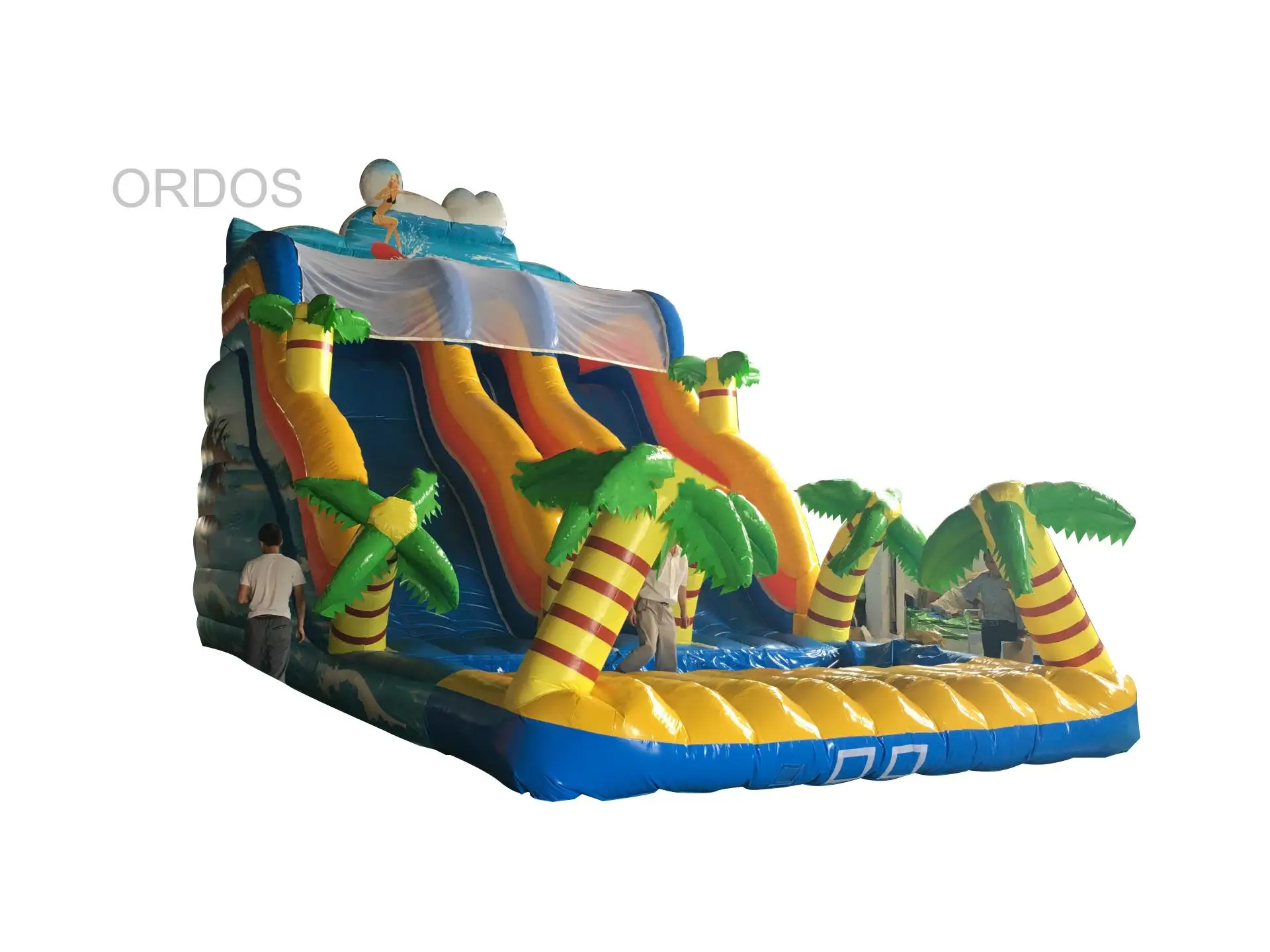 Commercial Palme Tree Inflatable Bouncer Combos Bounce House Inflatable Castle with Slide