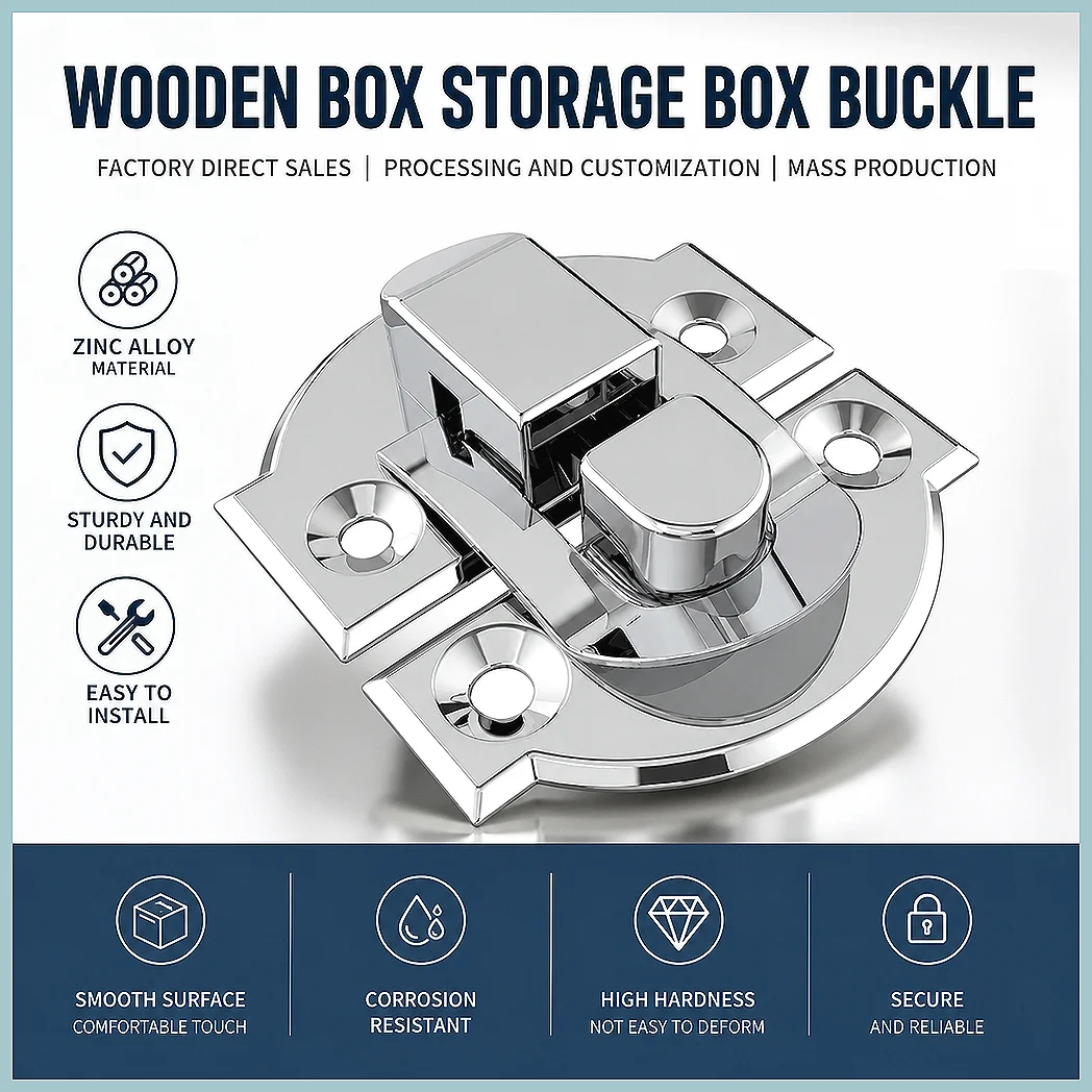 5pcs Wooden Craft Clasps Fasteners for Handmade Wooden Boxes Jewelry Storage Box Cosmetic Gift Box Lock Catch