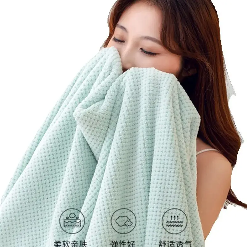 Thickened large towel new beauty salon bath towel massage quick-drying coral fleece microfiber absorbent soft face towel