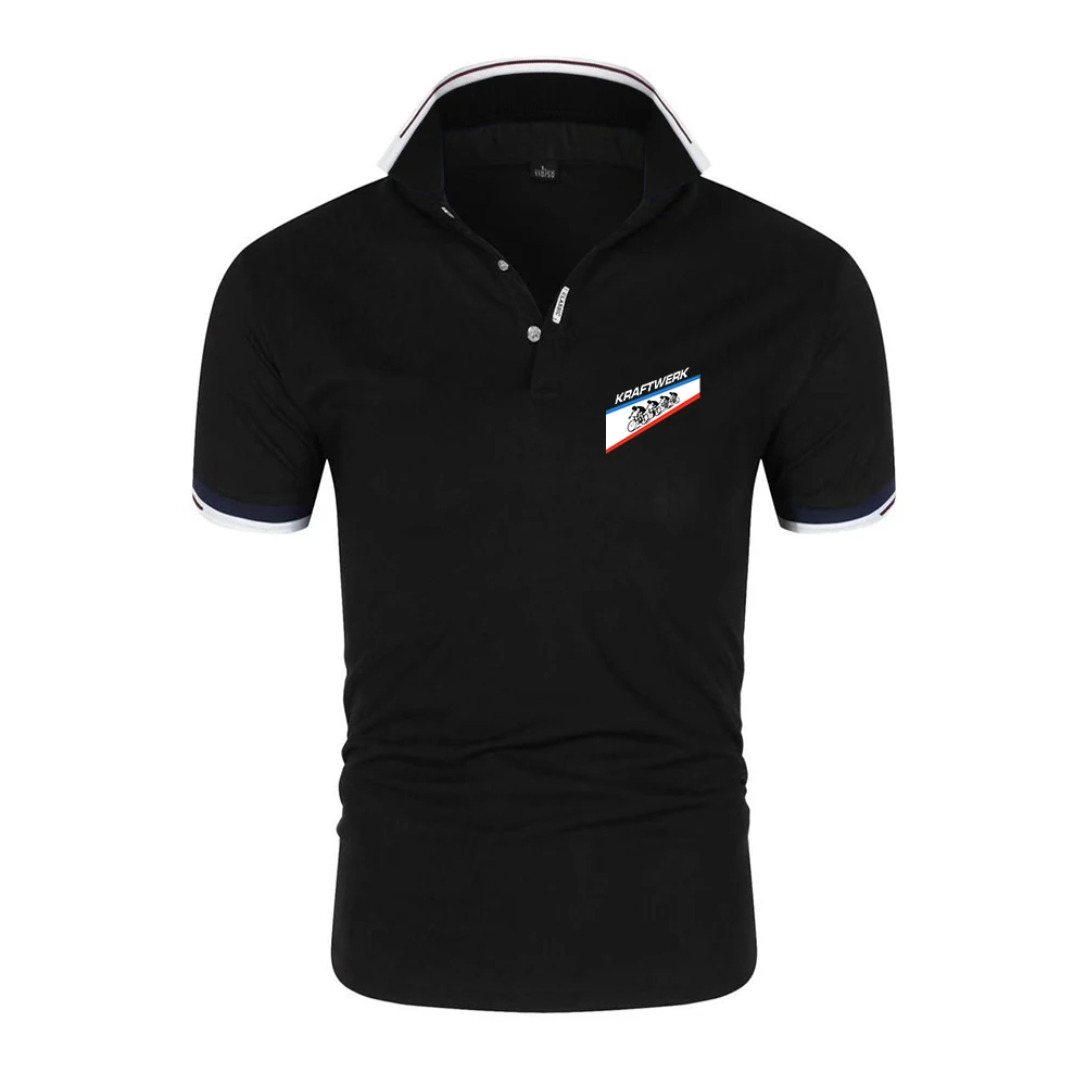 Kraftwerk Logo Print 2026 Men's Refreshing without clinging to the body Quick-dry Breathable Premium Antibacterial Polo Shirt