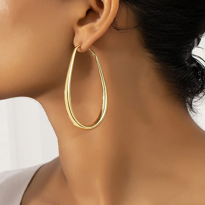 صيف جديد قطرة الماء على شكل S925 الفضة إبرة أقراط بسيطة شخصية العصرية المرأة الرجعية الأقراط الكبيرة #3