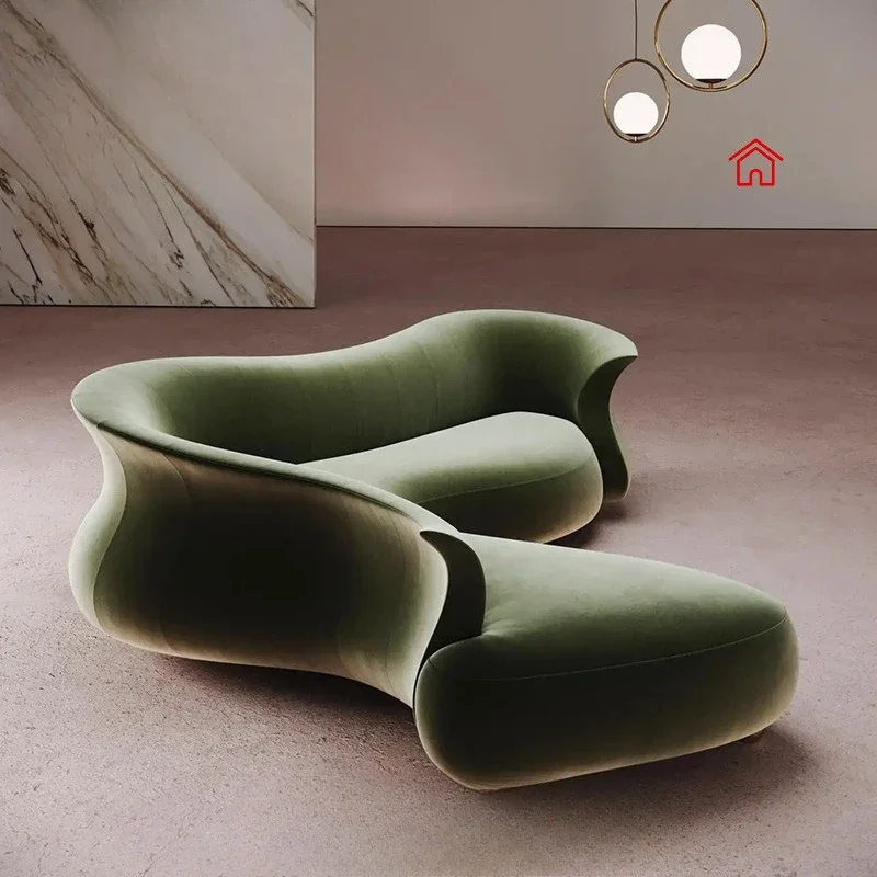 

FRP Ear Sofa Hotel Villa Lobby Curved Special-shaped Reception Leisure Sofa Combination
