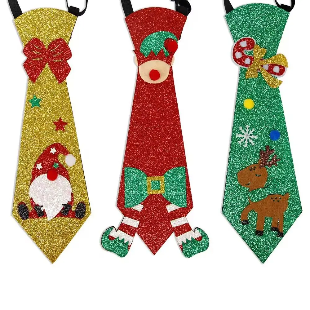 Imagem -02 - Lantejoula de Natal Laço para Cão Pequeno Coleira Ajustável Acessórios para Cachorros Produtos para Animais Feltro 30 Pcs 50 Pcs