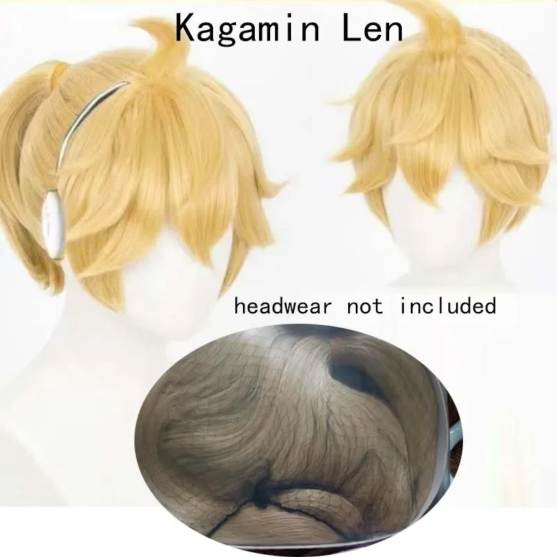 Rose Net Kagamin Rin Cosplay Wig Kagamin Len Heat Resistance Synthetic Wig Anime Cosplay