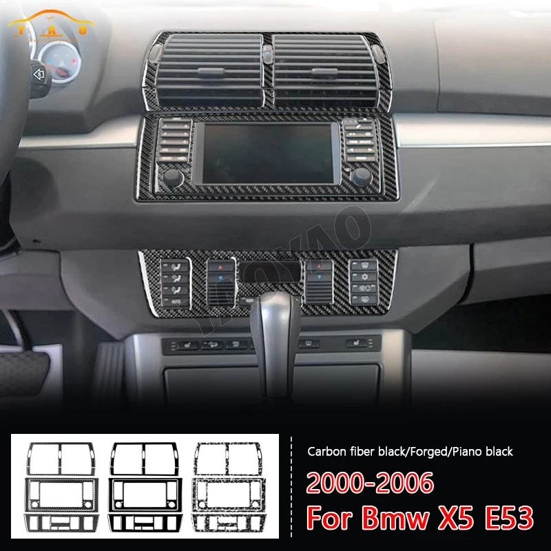 

Автомобильная наклейка для BMW X5 E53 2000 2001 2002 2003 2004 2005 2006, комплект центральной консоли автомобиля, накладка, аксессуары