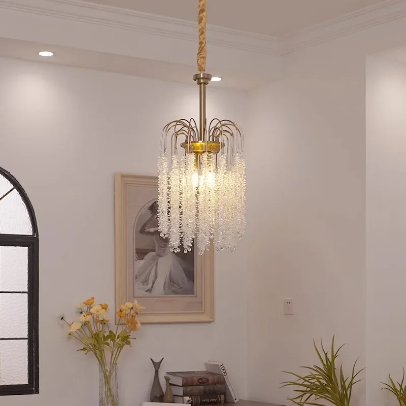 

French Romantic Living Room Branch Chandelier Crystal Hanging Pendant Lights Designer Bedroom Dining Room Crystal Chandeliers