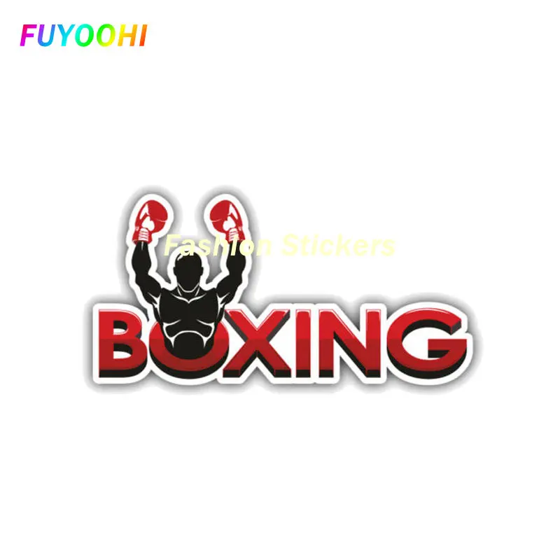 FUYOOHI Play Stickers Creative Sport Boxing Car Sticker PVC Reflective Team Racing Snowmobile Car Bumper Windows Decal