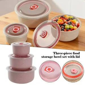 Compartment bento boxes — set of 3