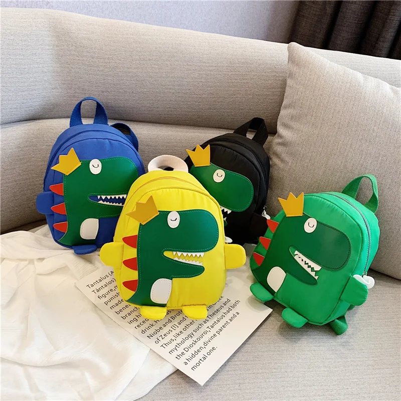 Dinosaur cartoon kidsren\'s backpack trendy nylon mini kindergarten back-to-school small school bag 2022 anti-lost kidsren\'s bag