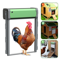 Automatic Chicken Coop Door Solar Powered Chicken Door with Timer, Light Sensor & Manual Mode, Aluminum Alloy Design