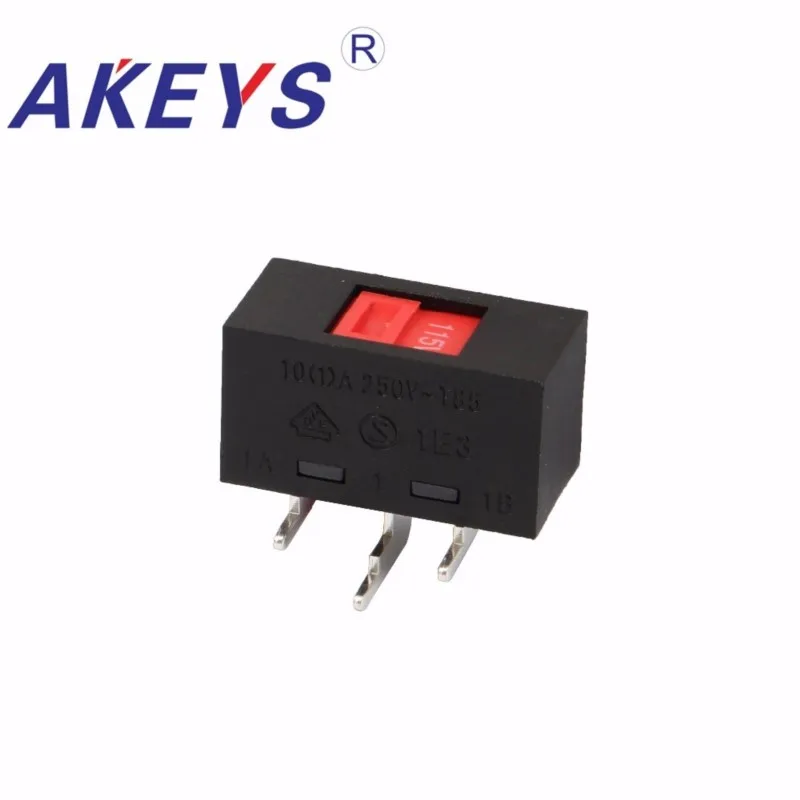 10PCS T85-IE3-A33 Change slide switch 230V-115V side insert 3 pin slide switch with iron frame